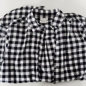J CREW navy blue flannel